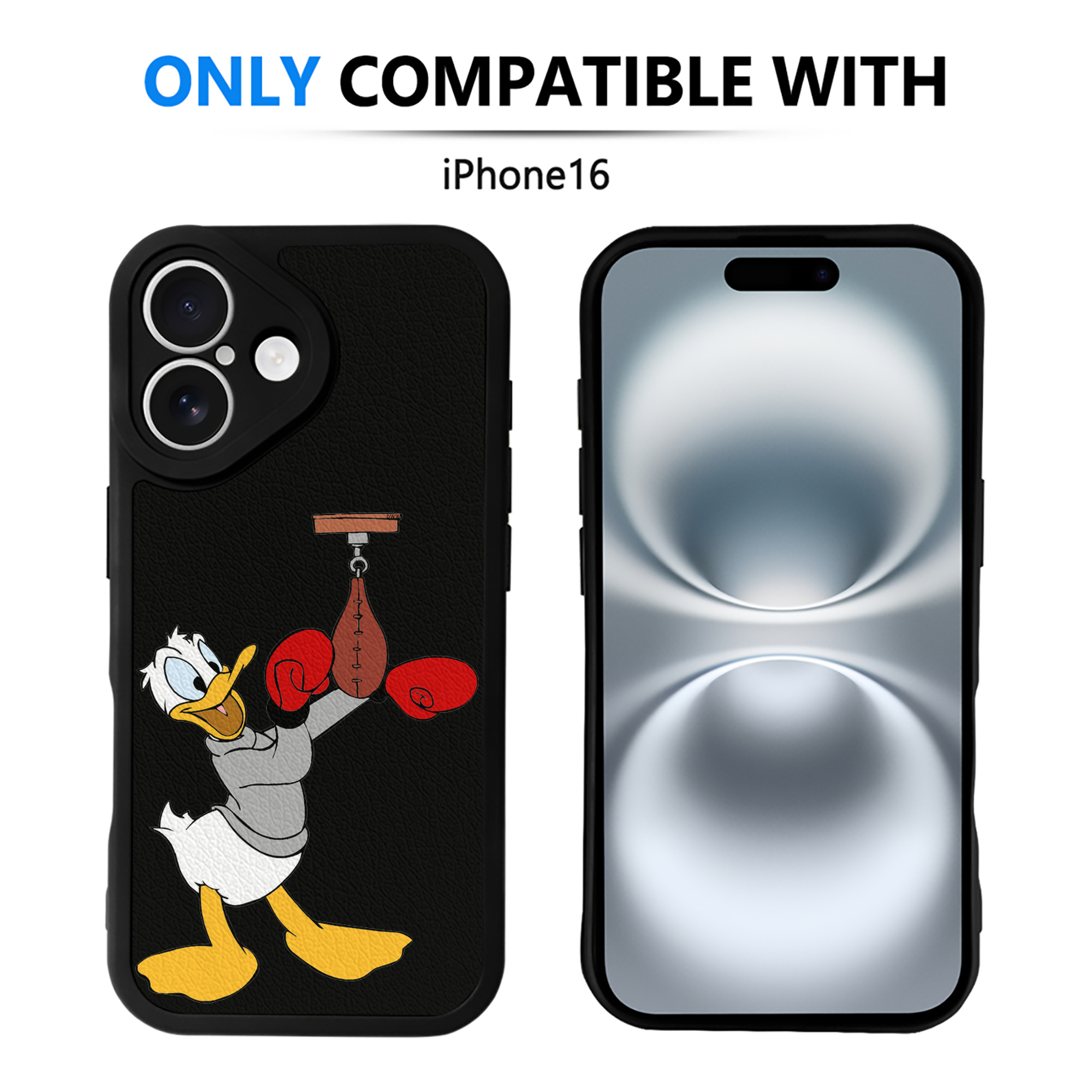 （画像用） ミッキーマウス Mickey Mouse 【iPhone 16シリーズ対応】シリコンスマホケース（レザー調） 材質：シリコン